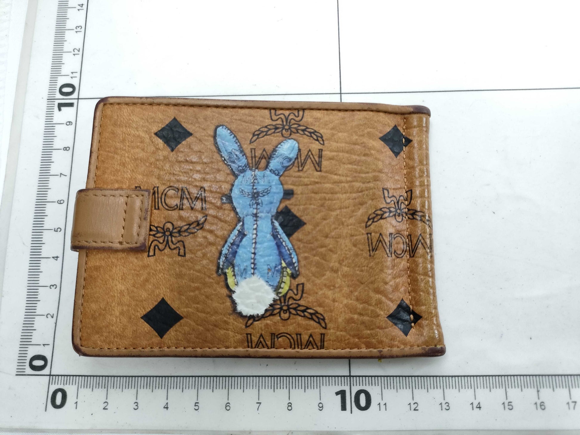 MCM MCM Folding Wallet with Money Clip Card Case, Pass Case, Business Card Holder