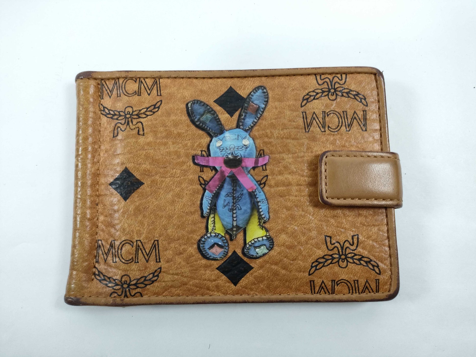 MCM MCM Folding Wallet with Money Clip Card Case, Pass Case, Business Card Holder