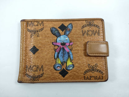 MCM MCM Folding Wallet with Money Clip Card Case, Pass Case, Business Card Holder