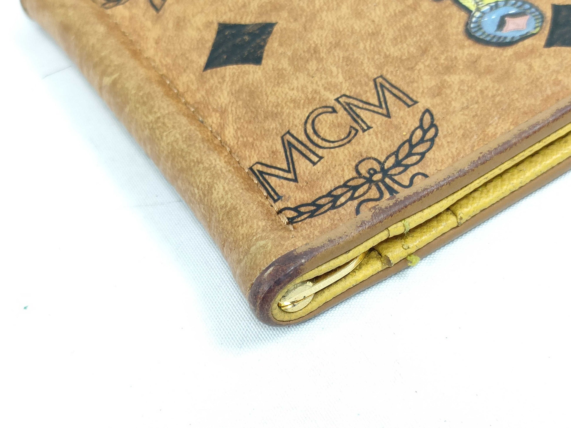 MCM MCM Folding Wallet with Money Clip Card Case, Pass Case, Business Card Holder