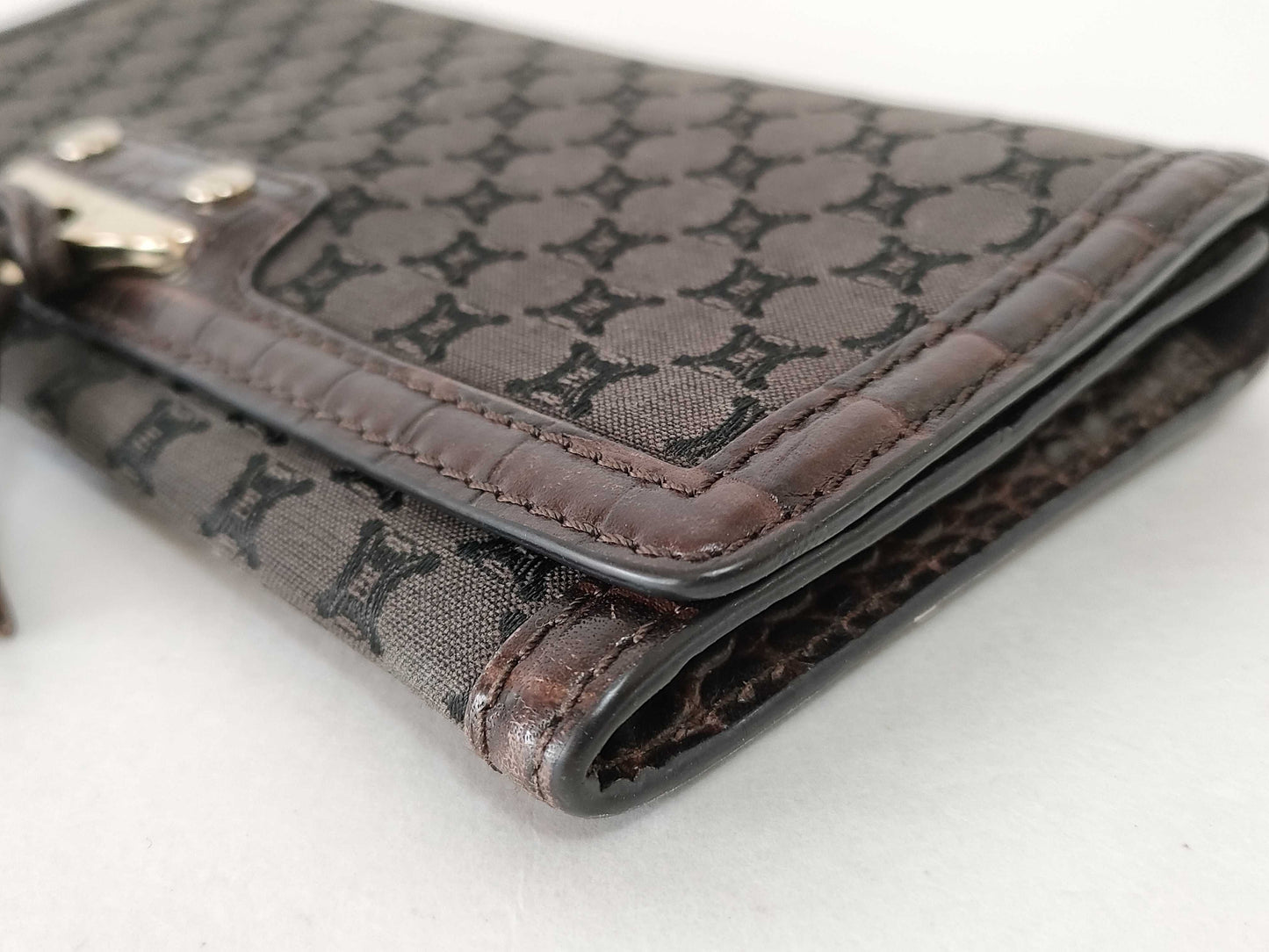 CELINE Macadam Fringed Long Wallet Wallet