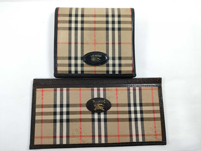 BURBERRY Check Wallet 2 Piece Wallet