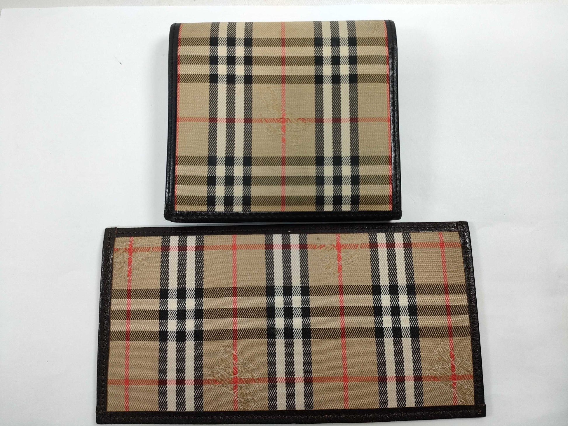 BURBERRY Check Wallet 2 Piece Wallet