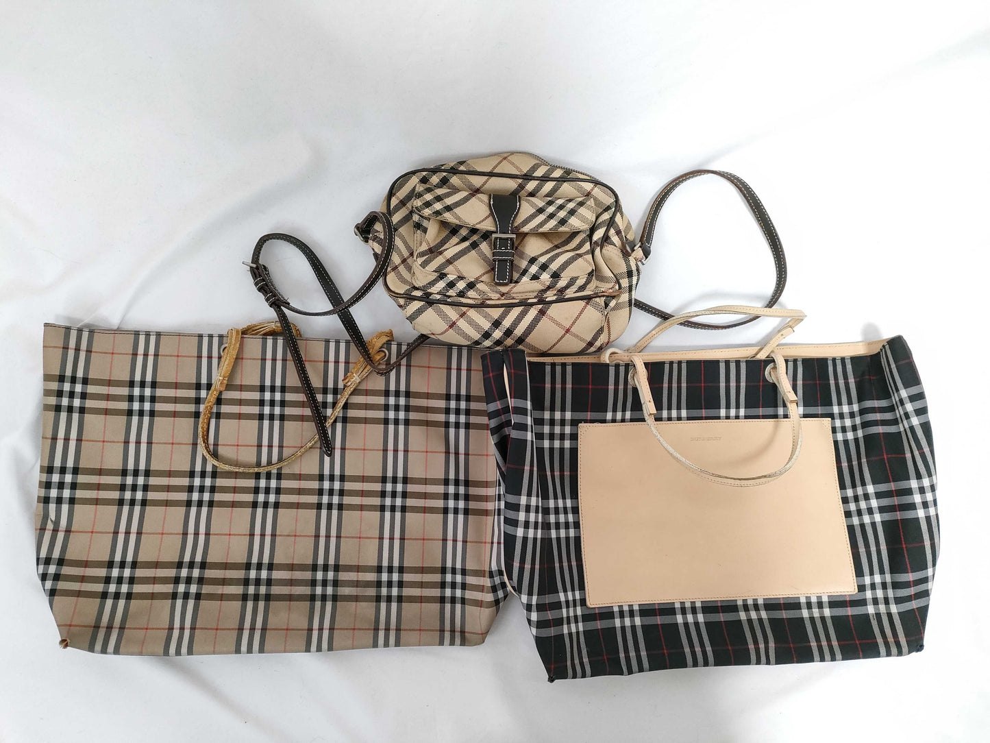 BURBERRY Bag Check 3-Piece Tote Bag