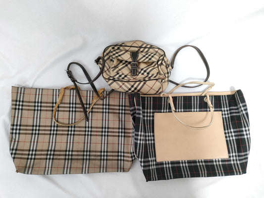 BURBERRY Bag Check 3-Piece Tote Bag