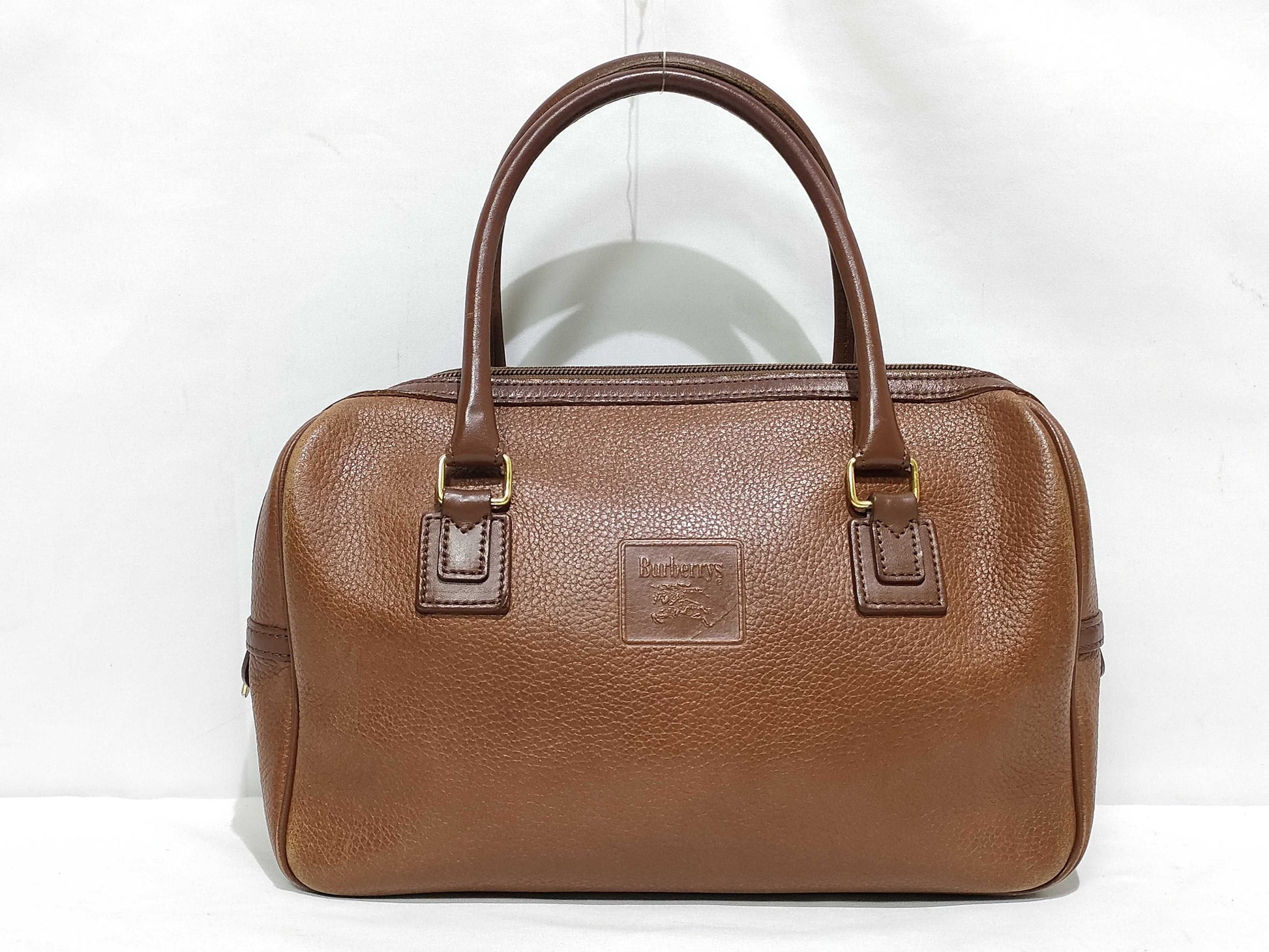 BURBERRY Leather Handbag Mini Boston Handbag