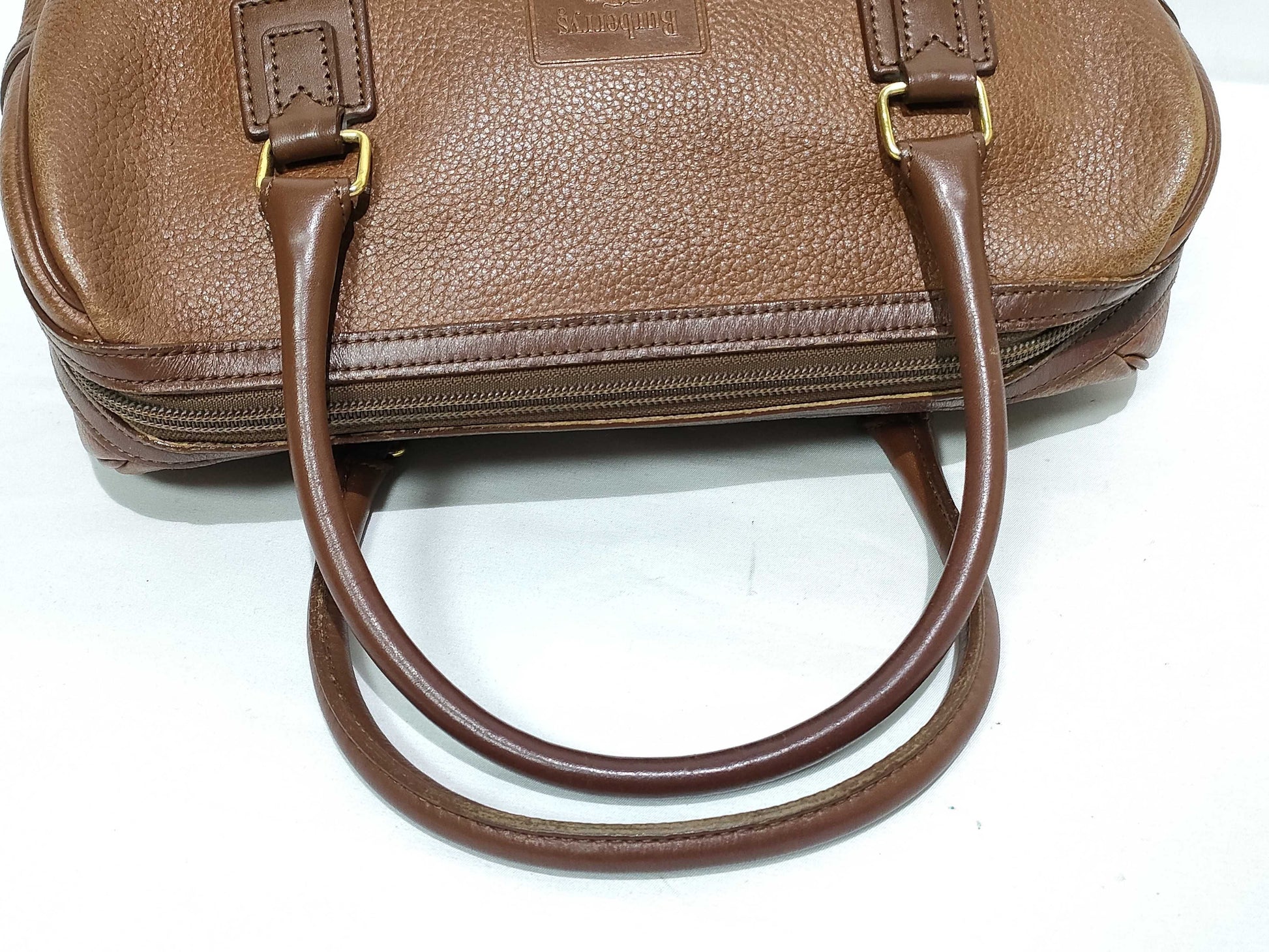 BURBERRY Leather Handbag Mini Boston Handbag