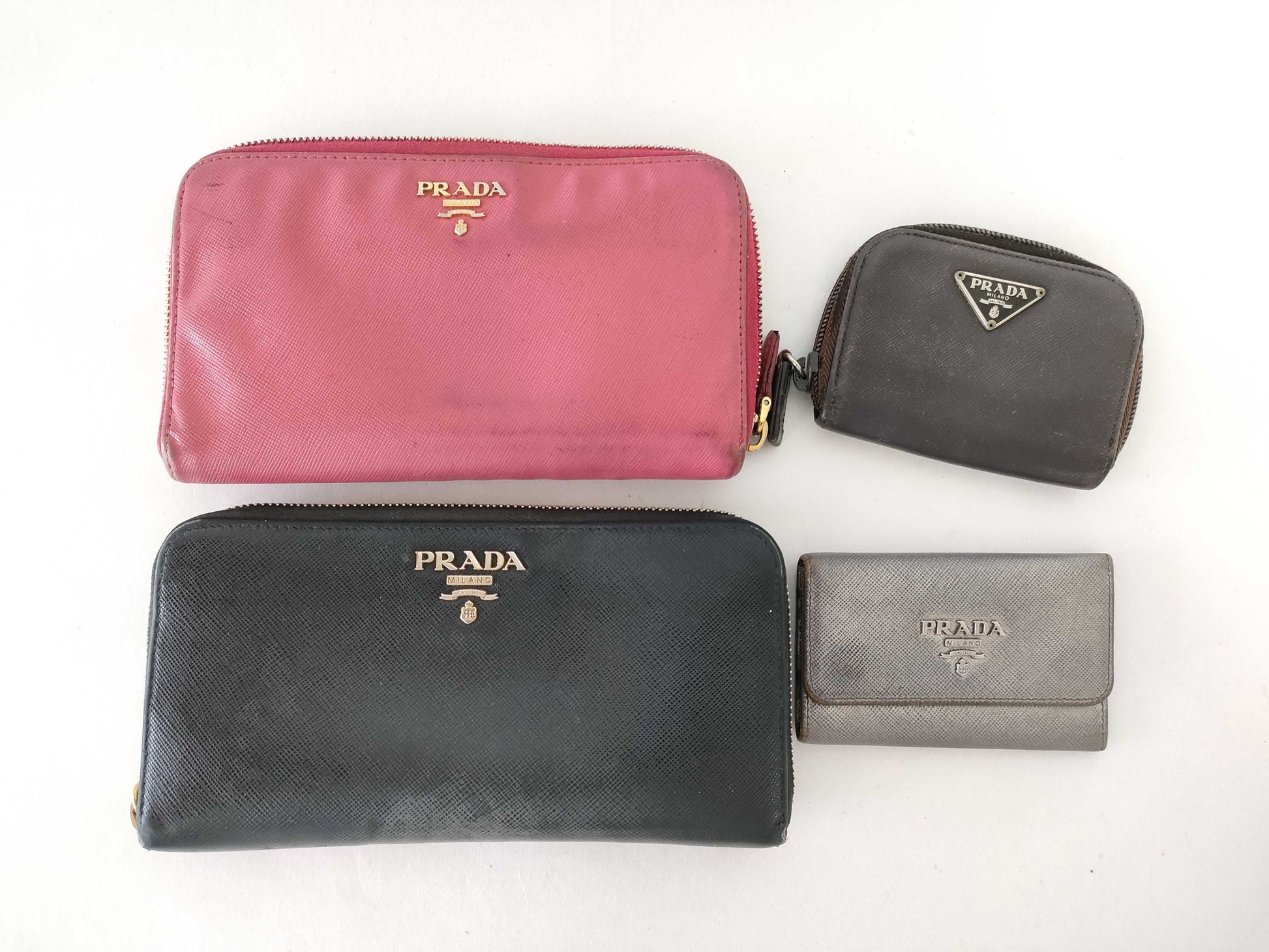 PRADA Saffiano Leather Wallet 4-Piece Set Wallet
