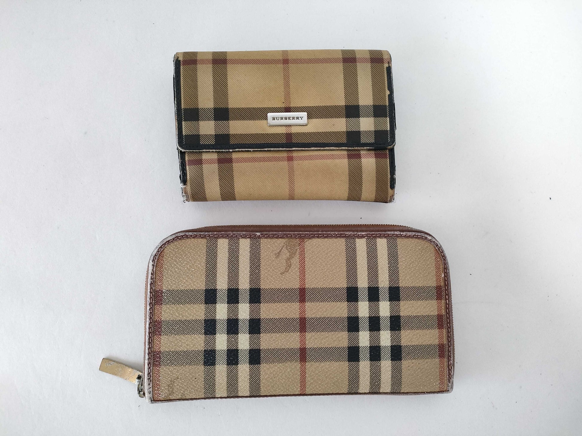 BURBERRY Check Wallet 2 Piece Wallet