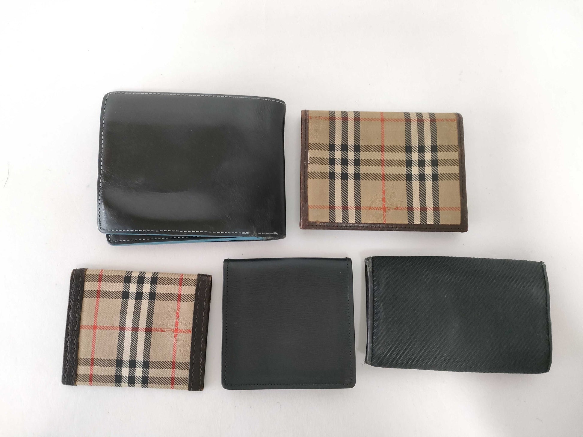 BURBERRY Check Wallet 5 Piece Wallet