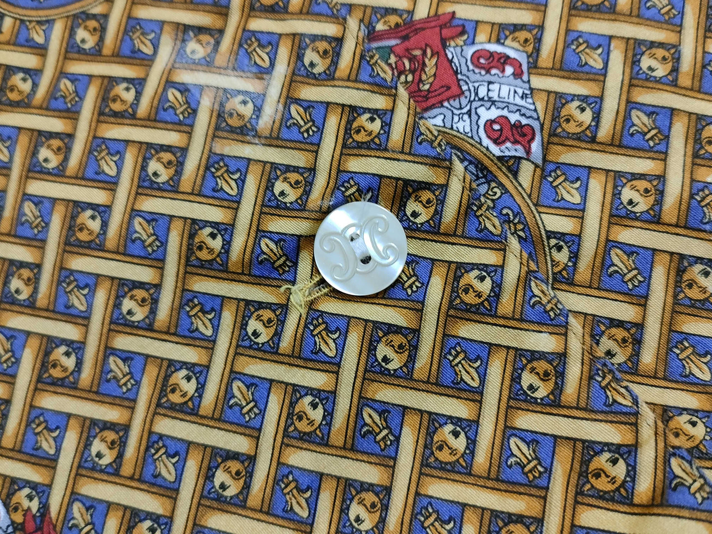 CELINE Triomphe logo button gold pattern set shirt pants other apparel