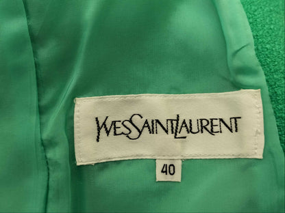 Yves Saint Laurent Saint Laurent YSL Logo Gold Button Wool Jacket Jacket