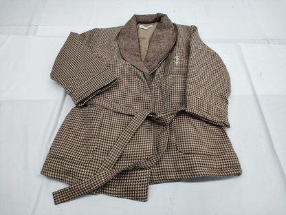 Yves Saint Laurent Quilted Houndstooth Tweed Coat Other Apparel