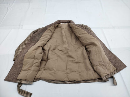 Yves Saint Laurent Quilted Houndstooth Tweed Coat Other Apparel