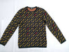 FENDI Men's Black Wool Knit Top with Current FENDI Tag and Logo
