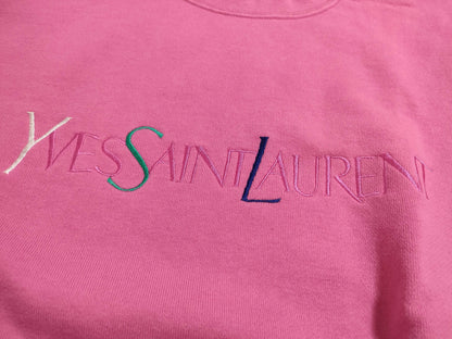Yves Saint Laurent logo embroidered sweatshirt top