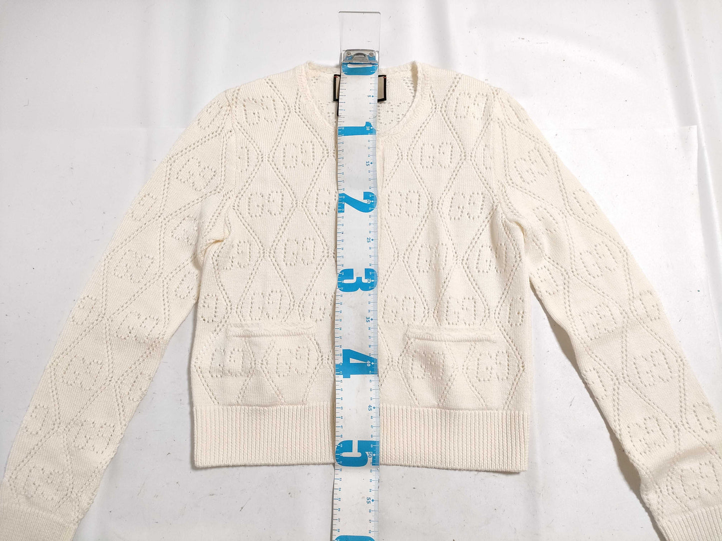 GUCCI GG pattern GG punching Gucci knit cardigan cardigan