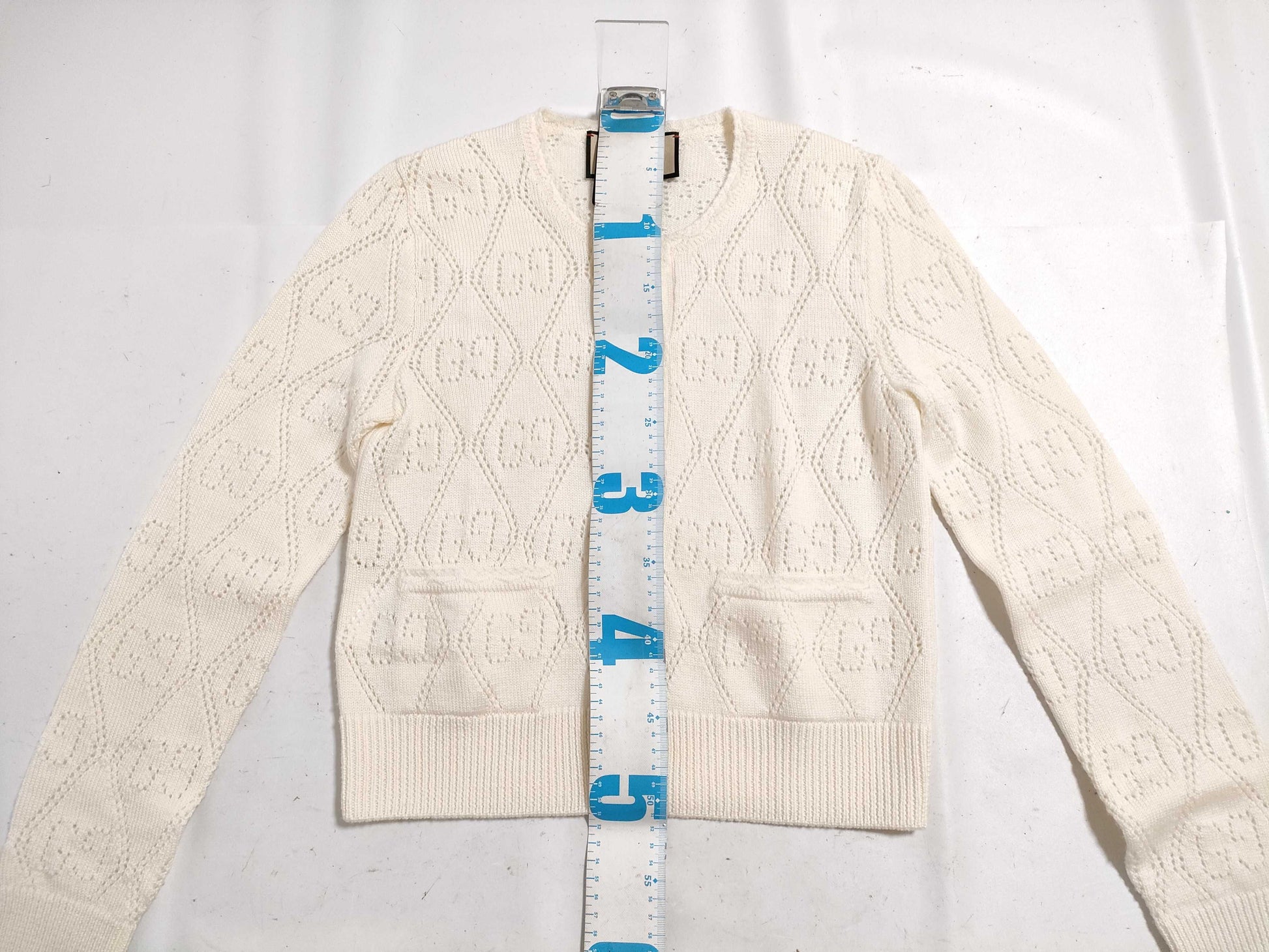 GUCCI GG pattern GG punching Gucci knit cardigan cardigan