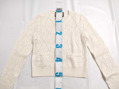 GUCCI GG pattern GG punching Gucci knit cardigan cardigan