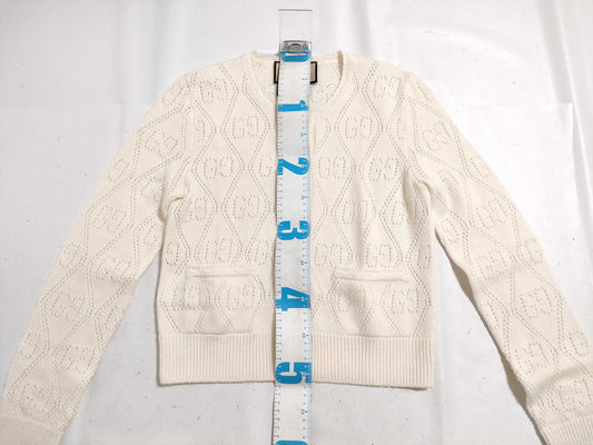 GUCCI GG pattern GG punching Gucci knit cardigan cardigan