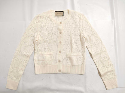 GUCCI GG pattern GG punching Gucci knit cardigan cardigan