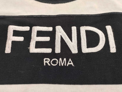 FENDI FENDI Current Tag Logo Knit Black Top