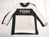 FENDI FENDI Current Tag Logo Knit Black Top