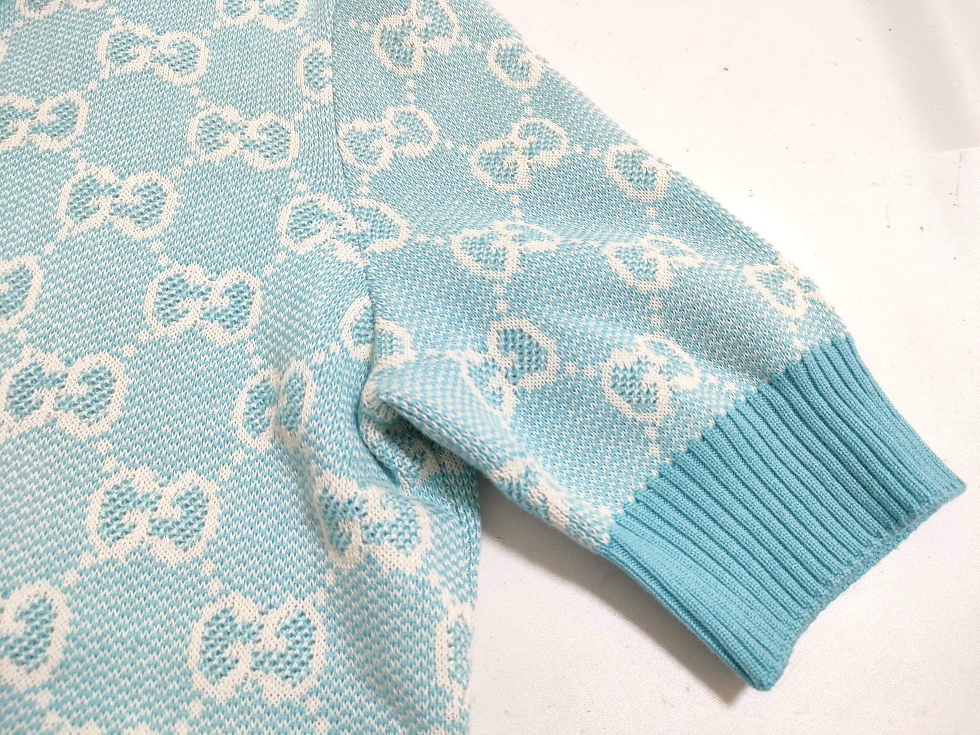 GUCCI GG pattern Gucci short sleeve knit top