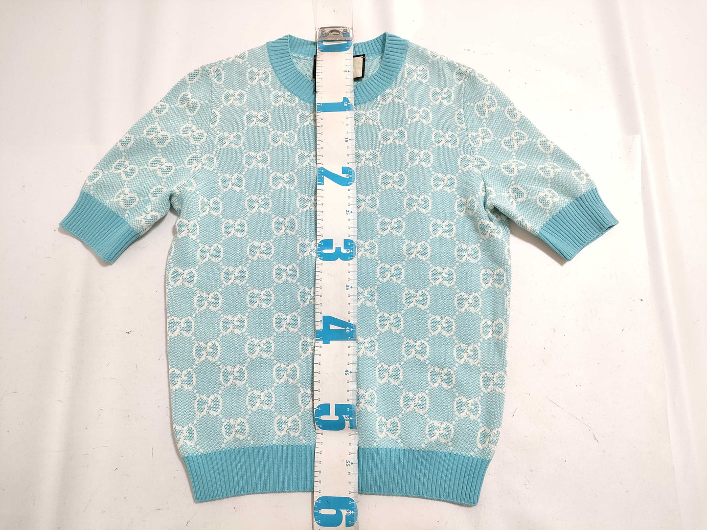 GUCCI GG pattern Gucci short sleeve knit top