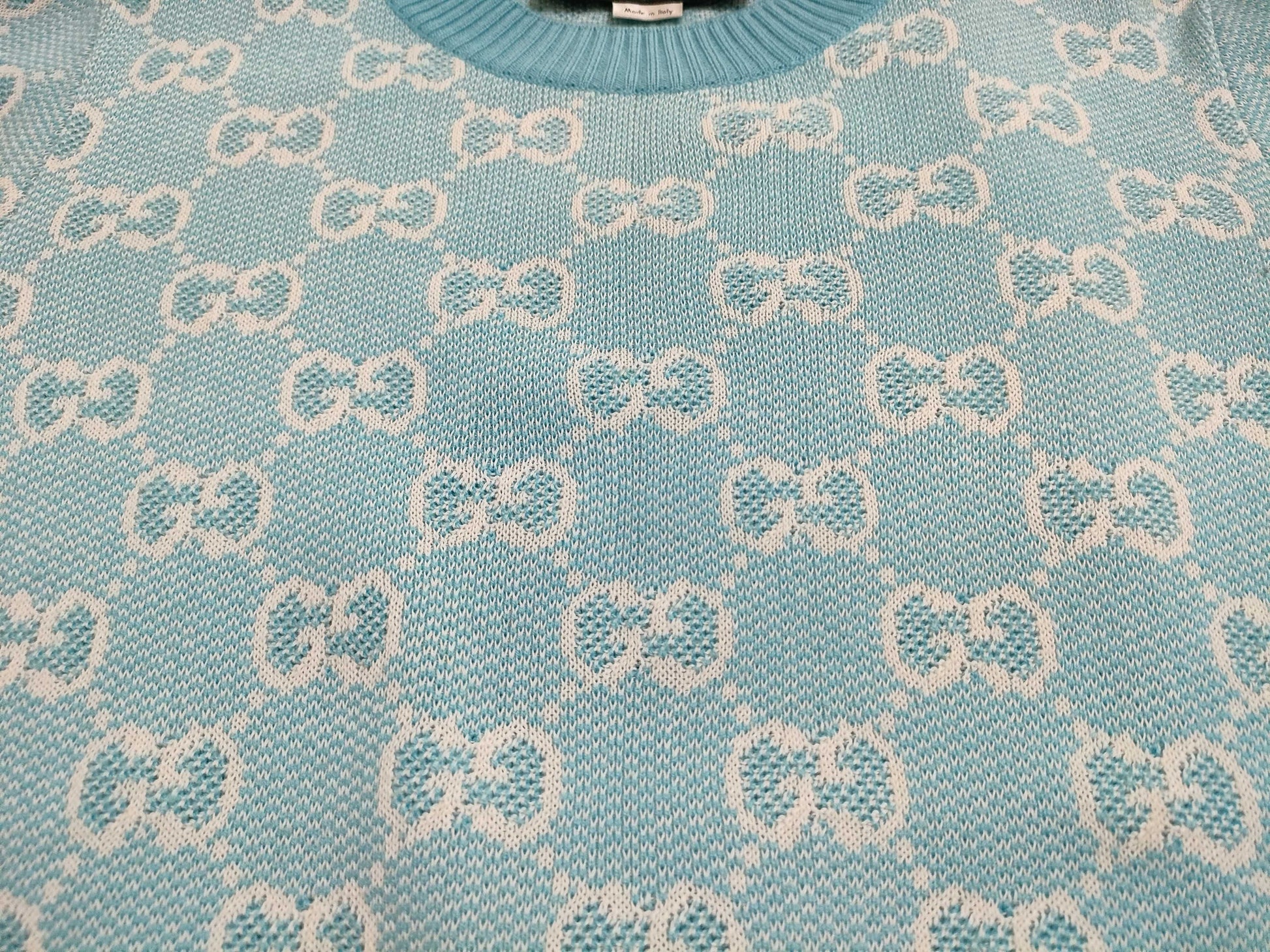 GUCCI GG pattern Gucci short sleeve knit top