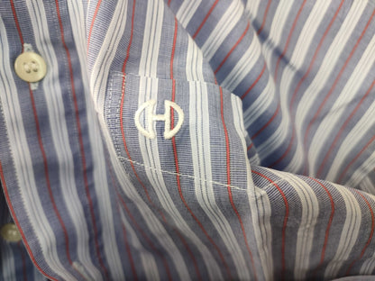 CELINE CELINE Logo Embroidered Striped Shirt Top