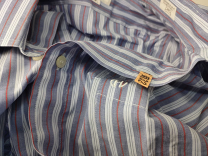 CELINE CELINE Logo Embroidered Striped Shirt Top