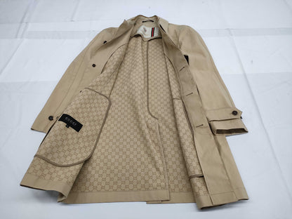 GUCCI Lined GG Pattern Gucci Coat Beige GG Coat