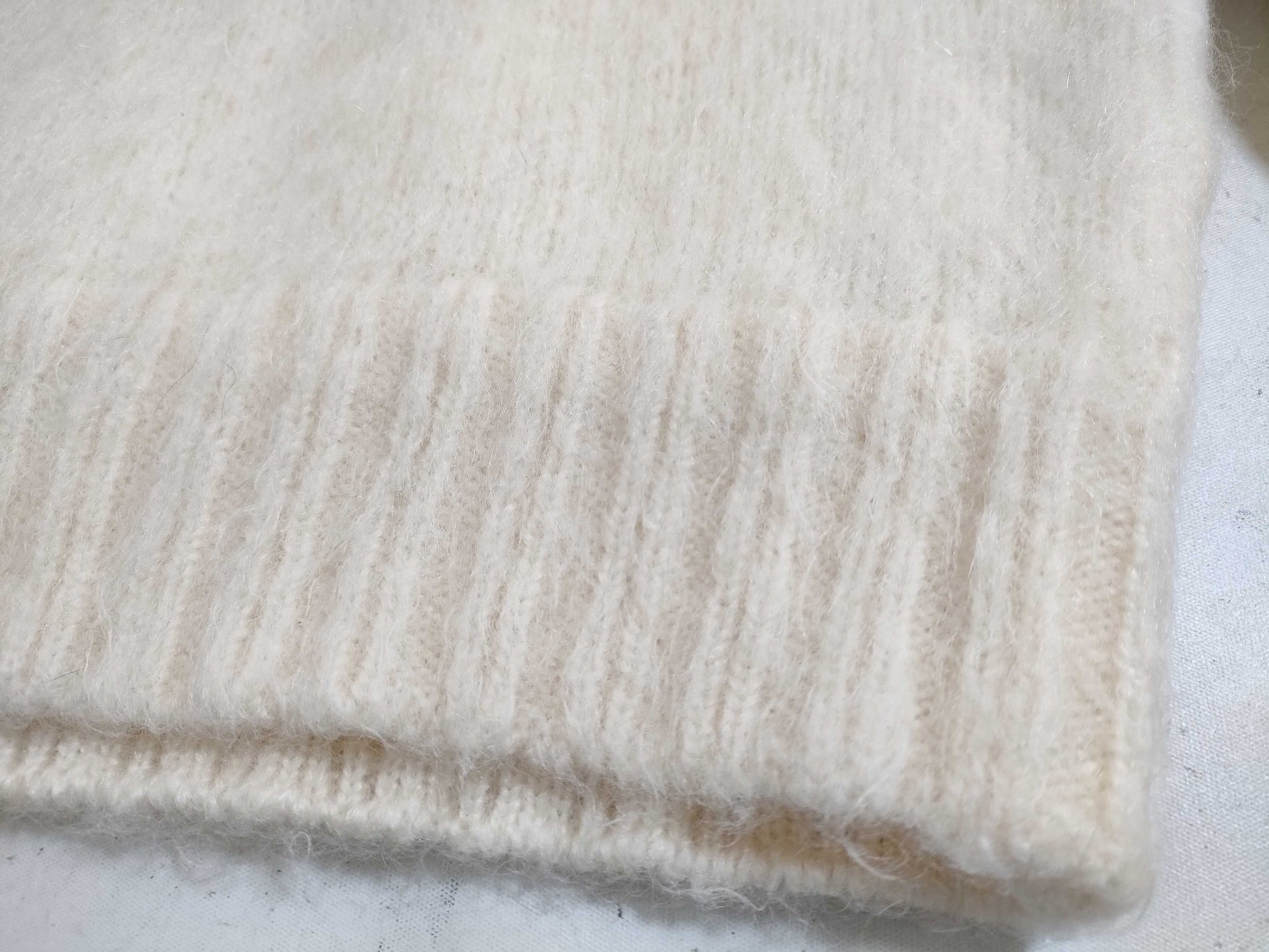 SAINT LAURENT PARIS Mohair Wool Cropped Knit Top