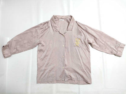 CELINE CELINE logo embroidered set satin shirt pants other apparel