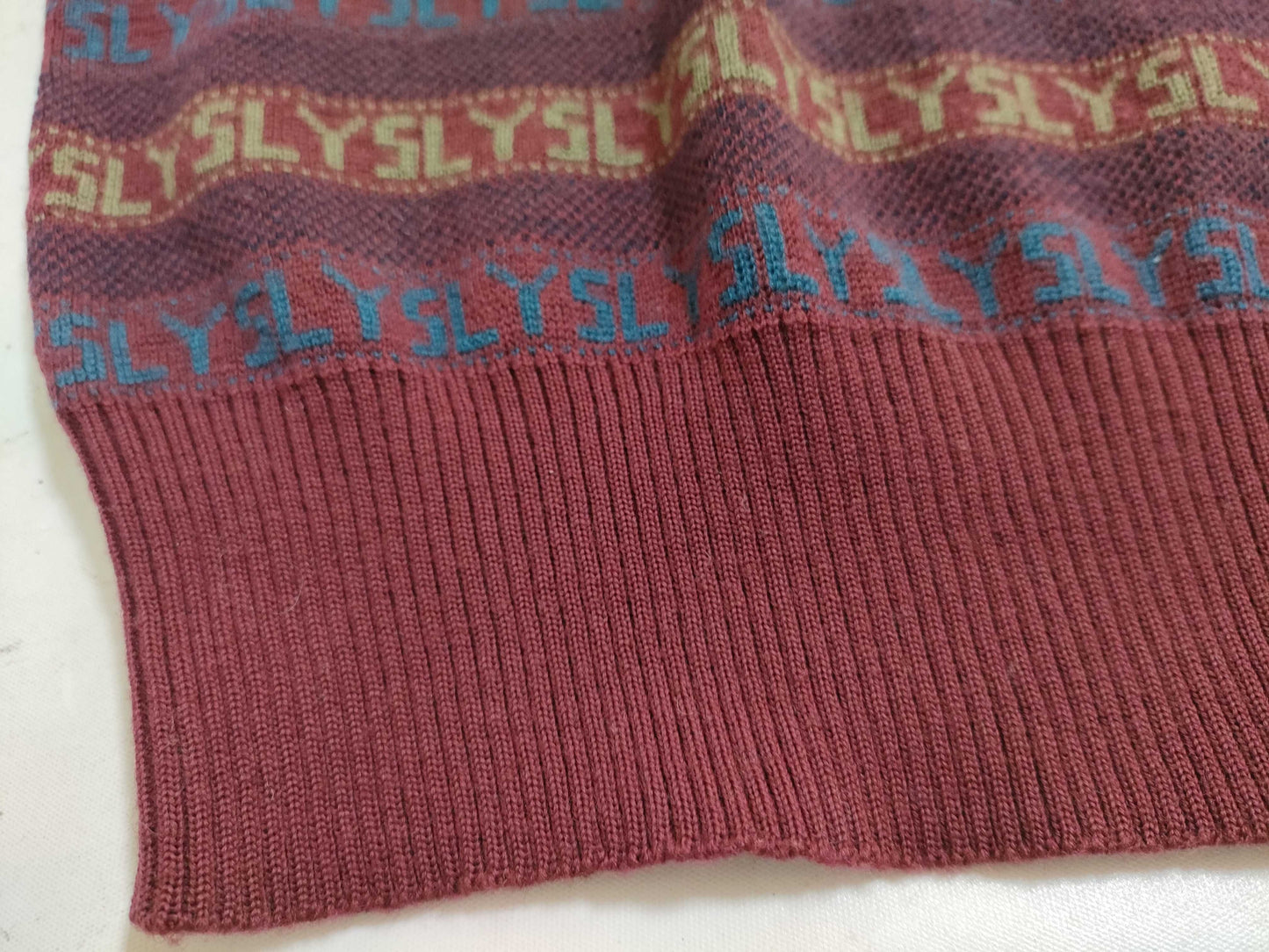 Yves Saint Laurent YSL logo knit top