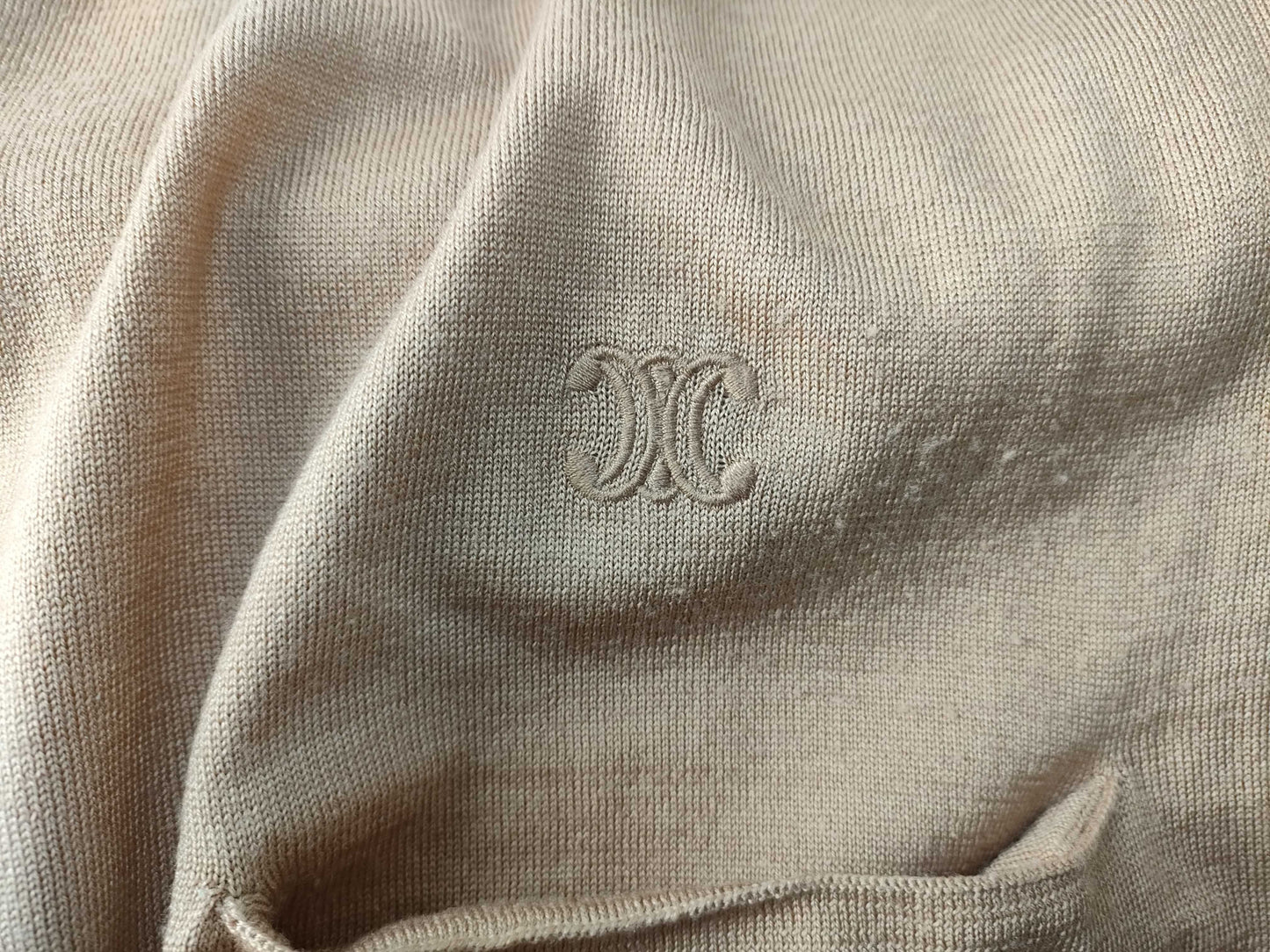 CELINE Phoebe Period Triomphe Embroidery Celine Knit Cardigan Embroidery Phoebe Philo Tops