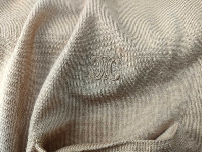 CELINE Phoebe Period Triomphe Embroidery Celine Knit Cardigan Embroidery Phoebe Philo Tops