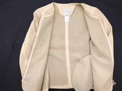 CELINE Lamb Leather Sheepskin Perforated Zip Up Rider's Leather Jacket CELINE Jacket