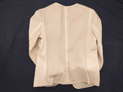 CELINE Lamb Leather Sheepskin Perforated Zip Up Rider's Leather Jacket CELINE Jacket