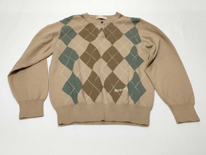 BURBERRY Argyle Knit Cardigan Cardigan