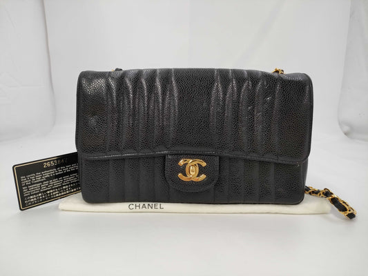 CHANEL Caviar Skin Mademoiselle Shoulder Bag