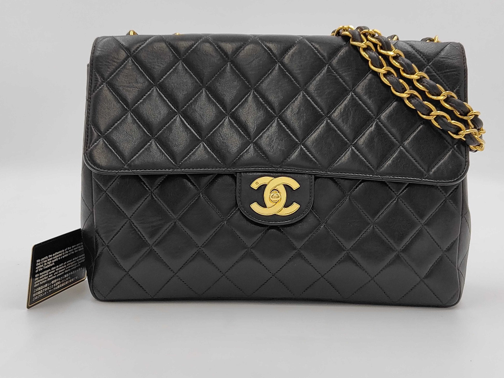 CHANEL Lambskin Decama Trasse Shoulder Bag