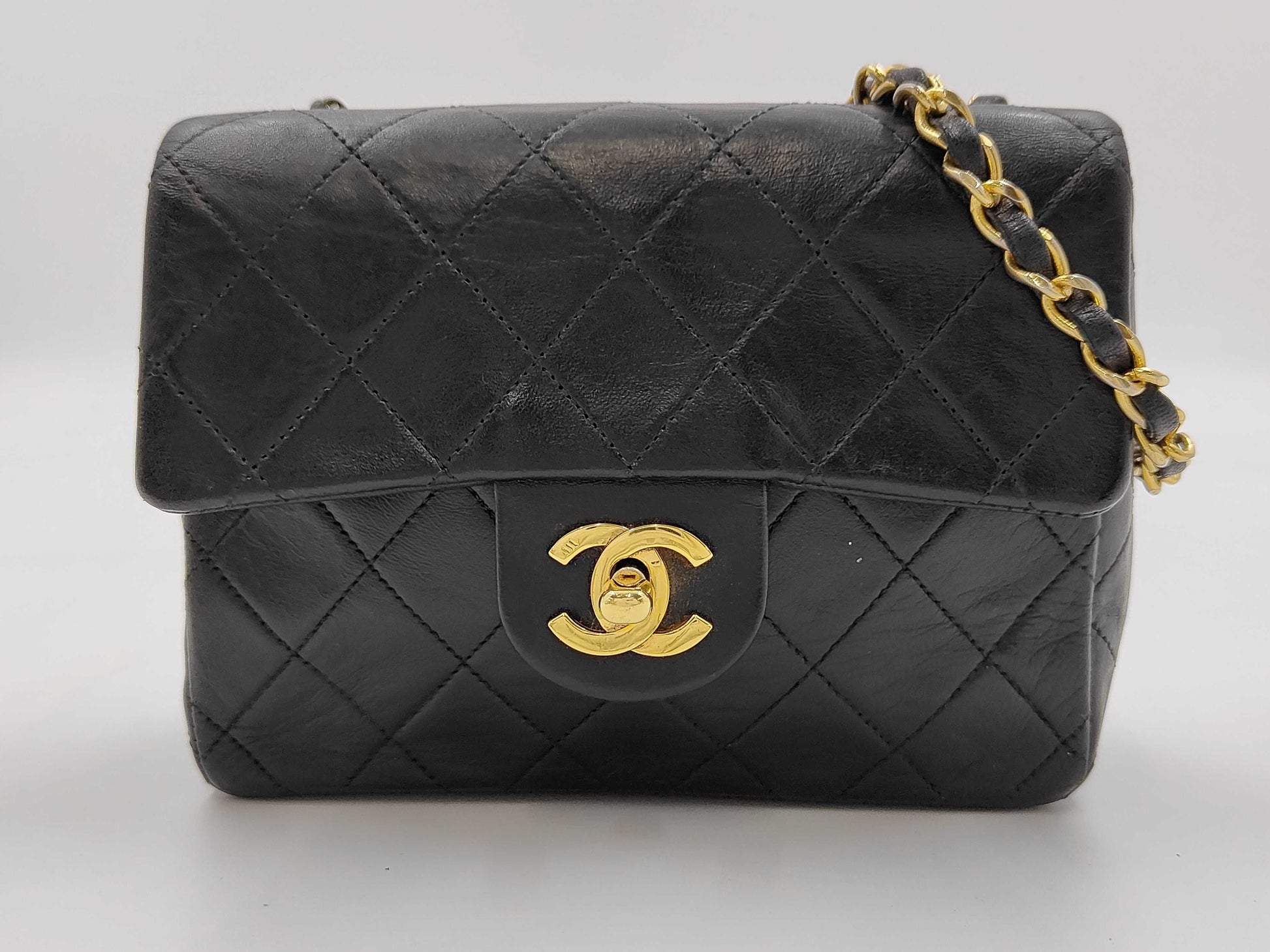 CHANEL Lambskin Mini Matlasse Shoulder Bag