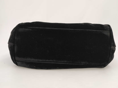 CHANEL Coco Mark Velor Chain Shoulder Bag Shoulder Bag