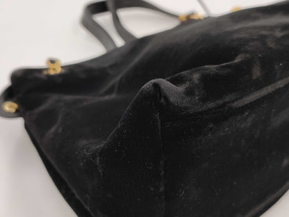 CHANEL Coco Mark Velor Chain Shoulder Bag Shoulder Bag