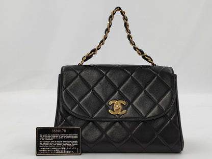 CHANEL Lambskin Chain Handbag with Seal 3rd Shoulder Bag
