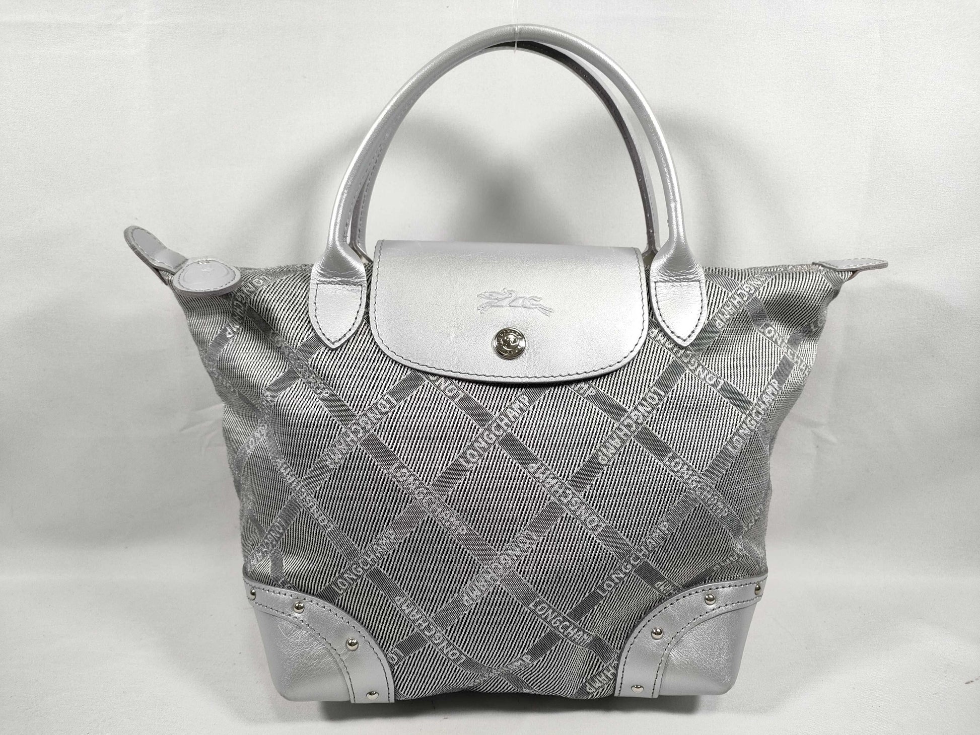 LONG CHAMP Le Priage Top Handle Bag Grey Handbag