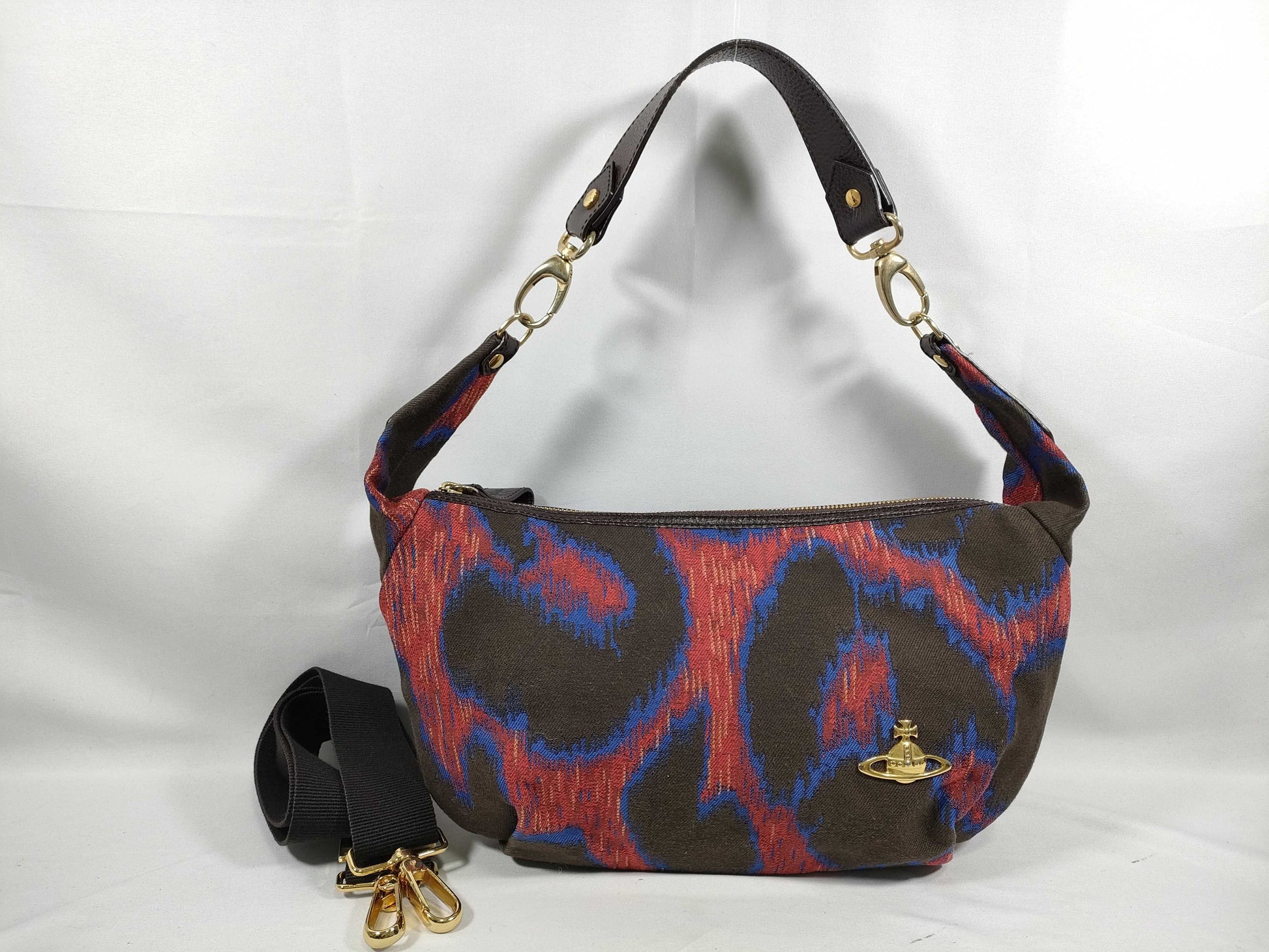 Vivienne Westwood Leopard 2-Way Bag Strap Handbag