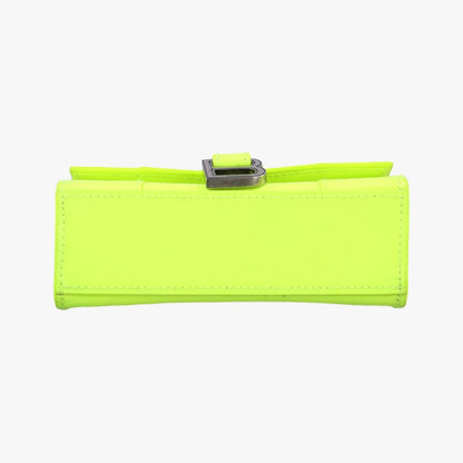 BALENCIAGA Hour Glass Top Handle Green Leather 637372.7206.S.527545 Shoulder Bag